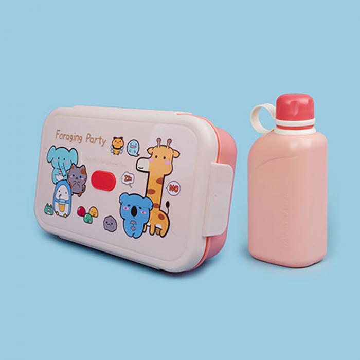 尚趣樂扣大容量雙層飯盒(1200ml)+方形運(yùn)動(dòng)