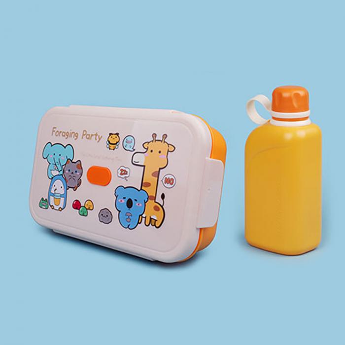 尚趣樂扣大容量單層飯盒(1200ml)+方形運(yùn)動(dòng)